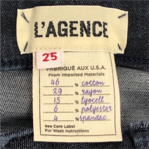 L’Agence Indigo Margot Hi Rise Skinny Jeans Sz25 Contour Waist Hugs to Taper Leg - Picture 12 of 12